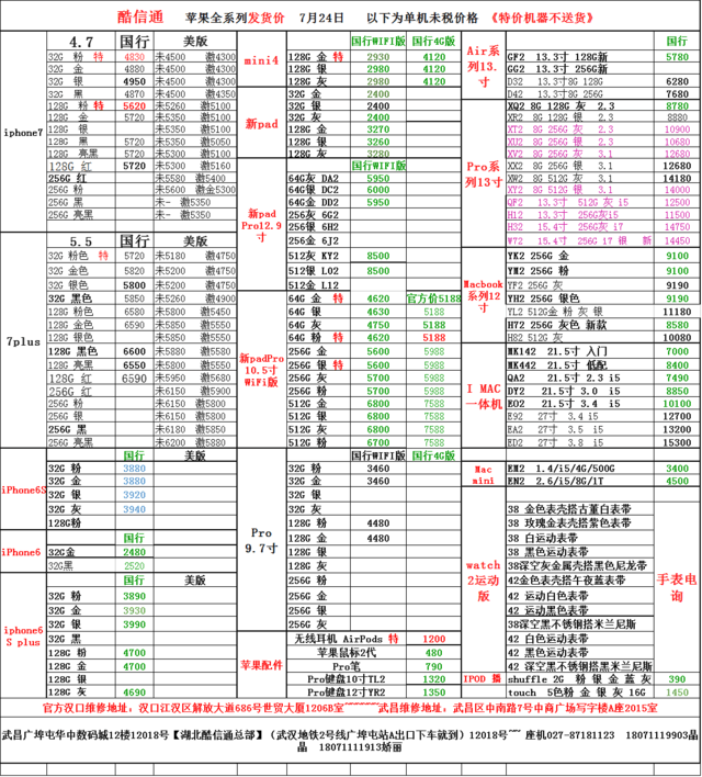 苹果7 Plus 128GB版最新市场行情及热销价格一览